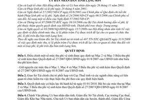 Quyết định 16/2009/QĐ-UBND điều chỉnh mức thu phí vệ sinh trên địa bàn tỉnh Lạng Sơn