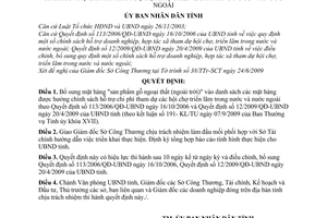 Quyết định 39/2009/QĐ-UBND bổ sung mặt hàng  gỗ ngoại thất hưởng chính sách hỗ trợ chi phí tham dự hội chợ triển lãm