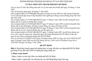 Quyết định 66/2009/QĐ-UBND duyệt quy hoạch mạng lưới đường thủy cảng, bến khu vực thành phố Hồ Chí Minh từ nay đến 2020