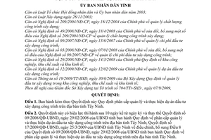 Quyết định 49/2009/QĐ-UBND phân cấp quản lý  thực hiện dự án đầu tư xây dựng công trình