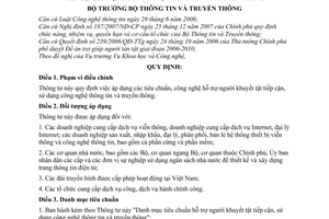 Thông tư 28/2009/TT-BTTTT áp dụng tiêu chuẩn, công nghệ hỗ trợ người khuyết tật tiếp cận, sử dụng công nghệ thông tin truyền thông