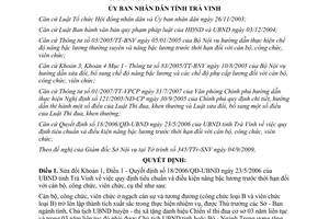 Quyết định 11/2009/QĐ-UBND sửa đổi điều kiện nâng bậc lương cán bộ công chức Trà Vinh