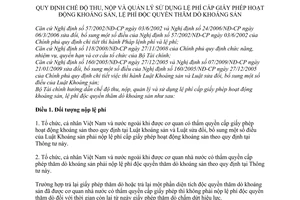 Thông tư 184/2009/TT-BTC chế độ thu, nộp quản lý sử dụng lệ phí cấp giấy phép hoạt động khoáng sản, độc quyền thăm dò