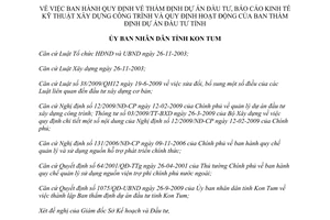 Quyết định 1079/QĐ-UBND năm 2009 Quy định thẩm định dự án đầu tư