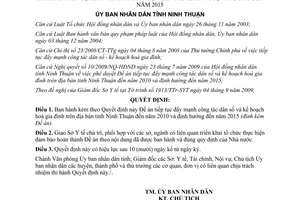 Quyết định 271/2009/QĐ-UBND công tác dân số kế hoạch hoá gia đình Ninh Thuận