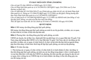 Quyết định 77/2009/QĐ-UBND vận động đóng góp, quản lý sử dụng Quỹ quốc phòng, an ninh trên địa bàn tỉnh Lâm Đồng