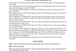 Quyết định 63/2009/QĐ-UBND thu phí qua phà trên địa bàn tỉnh Đồng Nai