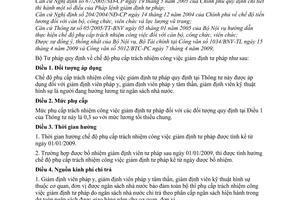 Thông tư 02/2009/TT-BTP  chế độ phụ cấp trách nhiệm công việc giám định tư pháp