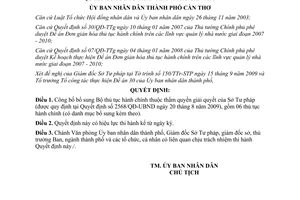 Quyết định 2768/QĐ-UBND công bố bổ sung bộ thủ tục hành chính