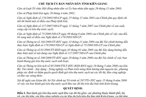Quyết định 2309/QĐ-UBND năm 2009 giá nước sạch khu vực đô thị Kiên Giang