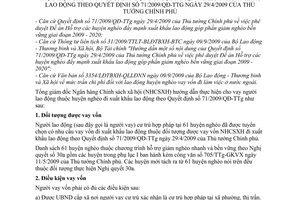 Hướng dẫn 2667/NHCS-TDNN  thực hiện cho vay người lao động huyện nghèo đi xuất khẩu lao động theo Quyết định 71/2009/QĐ-TTg