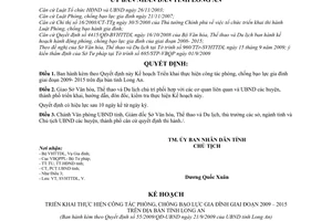 Quyết định 55/2009/QĐ-UBND Kế hoạch triển khai thực hiện công tác phòng, chống bạo lực gia đình giai đoạn 2009- 2015