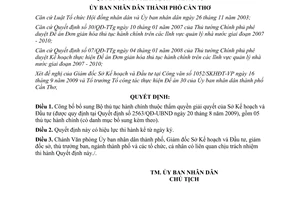 Quyết định 2789/QĐ-UBND công bố bổ sung bộ thủ tục hành chính