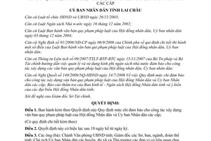 Quyết định 23/2009/QĐ-UBND mức chi cho công tác xây dựng văn bản quy phạm pháp luật Lai Châu