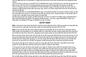 Quyết định 22/2009/QĐ-UBND đơn giá đo đạc địa chính, đăng ký quyền sử dụng đất