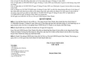 Quyết định 32/2009/QĐ-UBND giải thể Ban Quản lý dự án Đầu tư - Xây dựng huyện Châu Thành