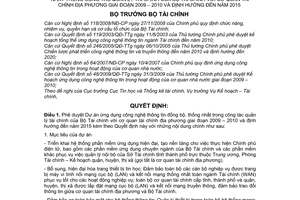 Quyết định 2307/QĐ-BTC phê duyệt Dự án ứng dụng công nghệ thông tin