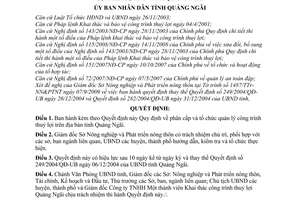 Quyết định 46/2009/QĐ-UBND phân cấp  tổ chức quản lý công trình thuỷ lợi