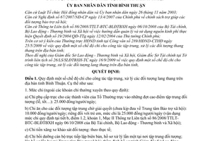 Quyết định 67/2009/QĐ-UBND chi cho công tác tập trung, xử lý các đối tượng lang thang trên địa bàn tỉnh Bình Thuận