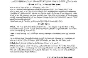 Quyết định 2922/2009/QĐ-UBND bãi bỏ tỷ lệ Quyết định 3200/2007/QĐ-UBN(%) trích để lại cho đơn vị thu lệ phí cấp giấy phép khai thác, sử dụng nước mặt