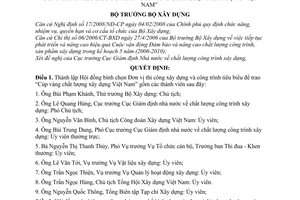 Quyết định 954/QĐ-BXD thành lập Hội đồng bình chọn Đơn vị thi công xây