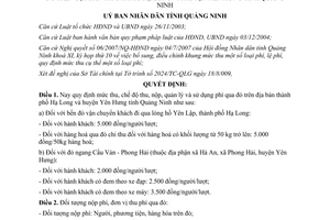 Quyết định 2944/2009/QĐ-UBND chế độ thu nộp quản lý sử dụng phí qua đò Quảng Ninh