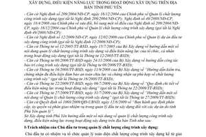 Thông báo 95/TB-SXD hướng dẫn nội dung quản lý chất lượng công trình xây dựng