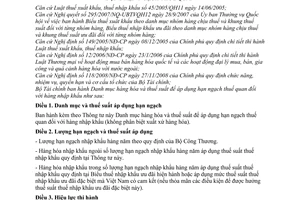 Thông tư 188/2009/TT-BTC danh mục hàng hóa và thuế suất thuế nhập khẩu áp dụng hạn ngạch thuế quan