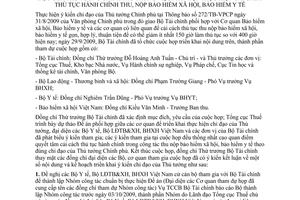Thông báo 260a/TB-BTC  kết luận Bộ Tài chính thực hiện chỉ đạo Thủ tướng Chính phủ phối hợp thực hiện cải cách thủ tục hành chinh bảo hiểm
