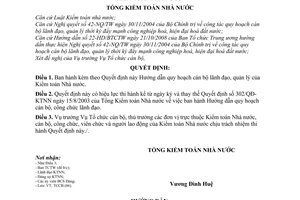 Quyết định 1106/QĐ-KTNN Hướng dẫn quy hoạch cán bộ lãnh đạo, quản lý của Kiểm toán Nhà nước