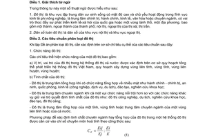 Thông tư 34/2009/TT-BXD quy định chi tiết  Nghị định 42/2009/NĐ-CP  phân loại đô thị