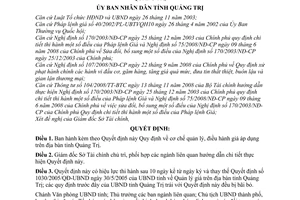 Quyết định 21/2009/QĐ-UBND cơ chế quản lý, điều hành giá trên địa bàn tỉnh Quảng Trị