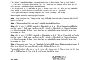 Thông tư 21/2009/TT-BKHCN Quy chuẩn kỹ thuật quốc gia về an toàn thiết bị điện tử