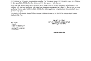 Công văn 14/BXD-HTKT sử dụng khoảng không gian phía trên đường giao thông công cộng