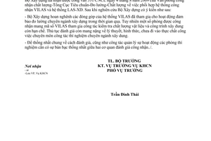 Công văn 390/BXD-KHCN trả lời công văn 531/CNCL ngày 4 tháng 8 năm 2009