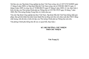 Công văn 6073/VPCP-KTN thực hiện ý kiến chỉ đạo của Thủ tướng Chính phủ tại Thông báo 225/TB-VPCP