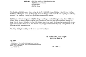 Công văn 6086/VPCP-KTN Thông tư cơ chế đặc thù quản lý đầu tư xây dựng cơ bản tại các xã thí điểm xây dựng nông thôn mới