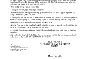 Công văn 7754/BGDĐT-GDCN tổ chức Hội thảo về phân luồng học sinh sau trung học cơ sở và trung học phổ thông