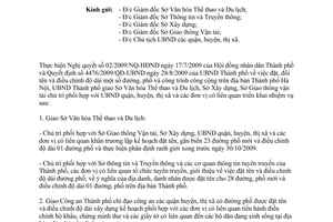 Công văn 8683/UBND-VHKG thực hiện Nghị quyết 02/2009/NQ-HĐND