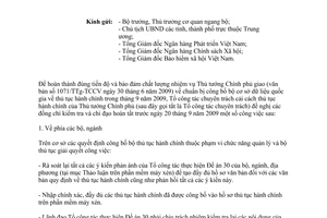 Công văn 285/CCTTHC chuẩn bị công bố cơ sở dữ liệu quốc gia về thủ tục hành chính