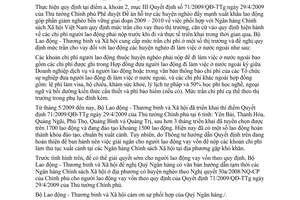 Công văn 3354/LĐTBXH-QLLĐNN mức trần chi phí lao động huyện nghèo vay vốn đi làm việc ở nước ngoài