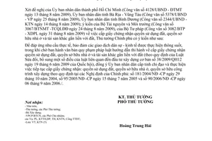 Công văn 1602/TTg -KTN cấp giấy chứng nhận quyền sử dụng đất, quyền sở hữu nhà ở và tài sản khác gắn liền với đất