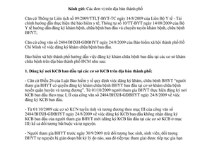 Công văn 2671/BHXH-CST hướng dẫn đăng ký khám chữa bệnh ban đầu