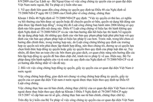 Công văn 3298/BTP-BTTP  công chứng ủy quyền