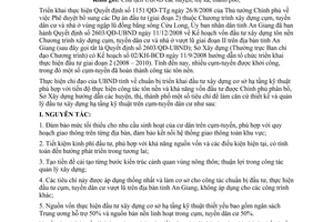 Công văn 500/SXD-QLN  tiêu chí cơ bản làm cơ sở thực hiện đầu tư xây dựng