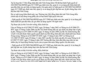 Công văn 122/HĐND-TT năm 2009 điều chỉnh 204/2009/NQ-HĐND 205/2009/NQ-HĐND