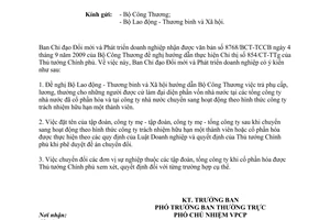 Công văn 305/BĐMDN thực hiện Chỉ thị 854/CT-TTg của Thủ tướng Chính phủ