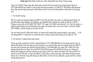 Công văn 3429/BHXH-CST hướng dẫn cấp mã số ghi trên thẻ bảo hiểm y tế