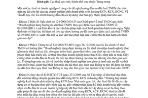 Công văn 13480/BTC-TCT  thuế thu nhập  hoạt động kinh doanh hạ tầng khu công nghiệp