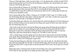 Công văn 3947/TCT-CS hoá đơn và khấu trừ thuế giá trị gia tăng trường hợp Đại lý tại Việt Nam thu hộ Hãng giao nhận kho vận, chuyển phát nước ngoài